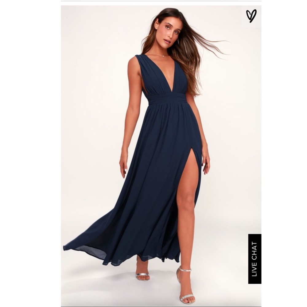 Lulu’s Navy Blue Maxi Dress
